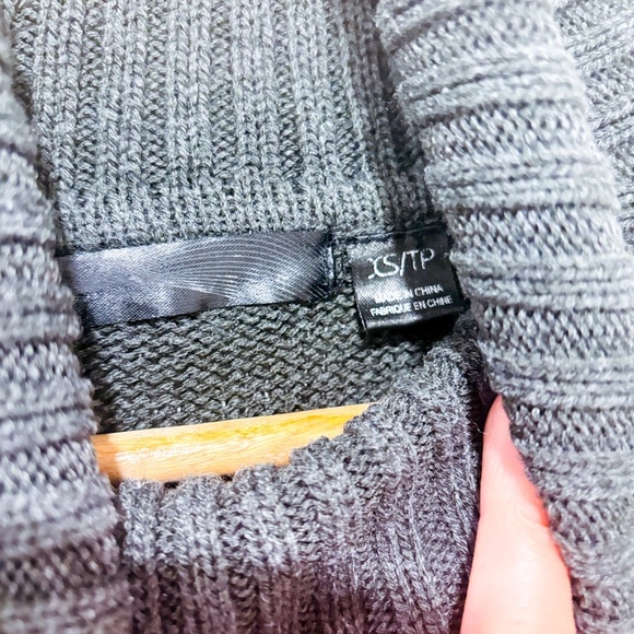 NOVITO Grey Knit Turtleneck Fair Isle Sweater Dress | X-Small * - Picture 7 of 7